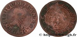 HENRY III Double tournois, 2e type de Paris, frappé au moulin n.d. Paris