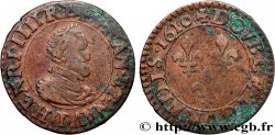 HENRI IV LE GRAND Double tournois, type de Nantes 1610 Nantes