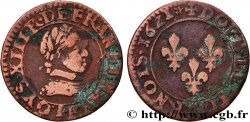LOUIS XIII  Double tournois, type 3 1621 Saint-André de Villeneuve-lès-Avignon