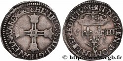 HENRI IV LE GRAND Huitième d écu, croix batonnée et couronnée de face 1606 Saint-Lô
