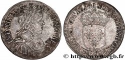 LOUIS XIV LE GRAND OU LE ROI SOLEIL Demi-écu, portrait à la mèche longue 1654 Amiens
