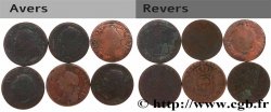 LOUIS XVI Sols dits à l écu , lot de 6 ex. n.d. Ateliers divers
