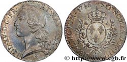 LOUIS XV DIT LE BIEN AIMÉ Écu aux branches d’olivier, tête ceinte d’un bandeau 1746 Lille SPL
