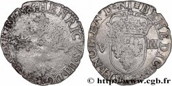 HENRI IV LE GRAND Huitième d écu, croix feuillue de face 1605 La Rochelle