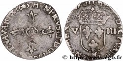 HENRI IV LE GRAND Huitième d écu, croix feuillue de face 1603 Montpellier