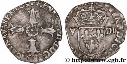 HENRI IV LE GRAND Huitième d écu, croix feuillue de face 1603 Nantes