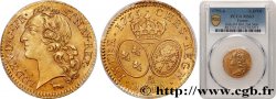 LOUIS XV DIT LE BIEN AIMÉ Louis d’or aux écus ovales, tête ceinte d’un bandeau 1755 Paris SPL63