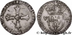 HENRI IV LE GRAND Huitième d écu, croix feuillue de face 1601 La Rochelle