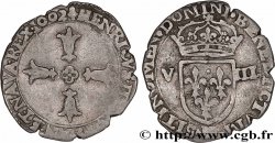HENRI IV LE GRAND Huitième d écu, croix feuillue de face 1602 La Rochelle