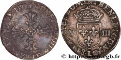 HENRI IV LE GRAND Huitième d écu, croix feuillue de face 1599 Bayonne