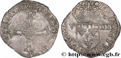 HENRI IV LE GRAND Huitième d écu, croix feuillue de face 1598 Nantes