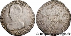 CHARLES IX Teston, 2e type 1564 Bordeaux TB+