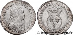 LOUIS XV DIT LE BIEN AIMÉ Demi-écu dit  vertugadin  1716 Riom SUP