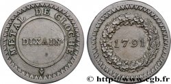 CONFIANCE (MONNAIES DE...) Dixain de Rochon 1791 Lyon TTB+/SUP