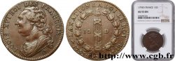 LOUIS XVI 12 deniers dit  au faisceau , type FRANCOIS 1793 Lyon VZ55