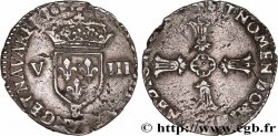 HENRI IV LE GRAND Huitième d écu, écu de face, 2e type 1604 Aix-en-Provence