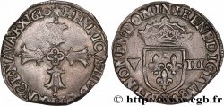 HENRI IV LE GRAND Huitième d écu, croix feuillue de face 1610 Bayonne