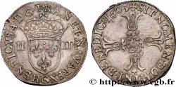 HENRI IV LE GRAND Quart d écu, croix bâtonnée et fleurdelisée de face 1603 Poitiers SUP