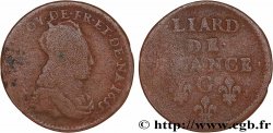 LOUIS XIV THE SUN KING Liard de cuivre, 2e type 1655 Montreuil-Bonnin