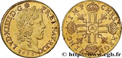 LOUIS XIV LE GRAND OU LE ROI SOLEIL Louis d’or aux huit L, portrait à la mèche longue 1652 Paris SUP