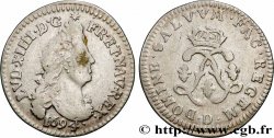 LOUIS XIV THE SUN KING Quatre sols aux deux L couronnées 1694 Lyon