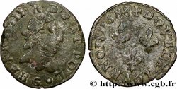 LIGUE. COINAGE AT THE NAME OF HENRY III Double tournois, type de Poitiers 1588 Poitiers