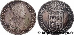 LOUIS XIV LE GRAND OU LE ROI SOLEIL Écu de Navarre, portrait à la mèche longue 1659 Saint-Palais TTB+/SUP