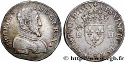 HENRI II Teston à la tête nue, 1er type 1553 Saint-Lô TTB+