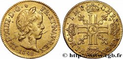 LOUIS XIV LE GRAND OU LE ROI SOLEIL Demi-louis d’or aux huit L, portrait à la mèche longue 1648 Paris TTB+