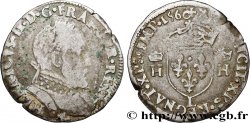 FRANCIS II. COINAGE IN THE NAME OF HENRY II Demi-teston au buste lauré, 2e type 1560 Bayonne