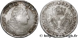 LOUIS XIV  THE SUN KING  Écu aux trois couronnes 1710 Bordeaux fSS/SS