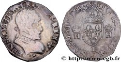 FRANCIS II. COINAGE IN THE NAME OF HENRY II Teston au buste lauré, 2e type 1560 Bayonne