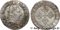 HENRI III Demi-franc au col plat 1588 Poitiers TTB/SUP