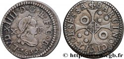 ESPAGNE - COMTÉ DE BARCELONE - LOUIS XIV LE GRAND OU LE ROI SOLEIL X réaux 1652 Barcelone TTB+