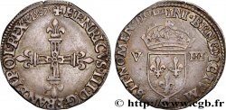 HENRI III Huitième d écu, croix de face 1587 Saint-Lô
