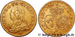 LOUIS XV DIT LE BIEN AIMÉ Louis d or aux écus ovales, buste habillé 1726 Lyon