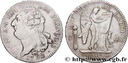 LOUIS XVI Écu dit  au génie , type FRANÇOIS 1792 Paris SS