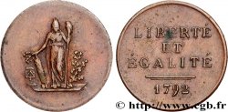 LA CONVENTION Épreuve au module de un centime 1792  TTB+/SUP