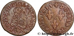 LOUIS XIII LE JUSTE Double tournois de Navarre 1635 Saint-Palais TTB+/TTB