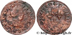 LOUIS XIII  Double tournois, 15e type de La Rochelle 1640 La Rochelle