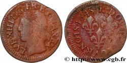 LOUIS XIII LE JUSTE Double tournois, type de Warin 1643 Bordeaux