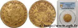 LOUIS XV DIT LE BIEN AIMÉ Louis d’or aux écus ovales, tête ceinte d’un bandeau 1742 Poitiers