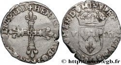 HENRI III Huitième d écu, croix de face 1583 Angers