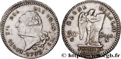 LA CONVENTION 30 sols dit au génie , type FRANÇOIS 1793 Montpellier