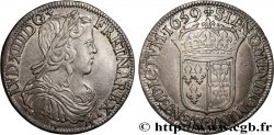 LOUIS XIV LE GRAND OU LE ROI SOLEIL Demi-écu de Navarre, portrait à la mèche longue 1659 Saint-Palais SUP/TTB+