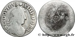 LOUIS XIV LE GRAND OU LE ROI SOLEIL Quatre sols à la croix formée de lis 1675 Vimy-en-Lyonnais (actuellement Neuville-sur-Saône)