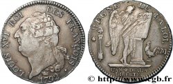 LOUIS XVI Écu dit  au génie , type FRANÇOIS 1792 Toulouse AU/XF