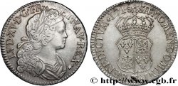 LOUIS XV  THE WELL-BELOVED  Écu de Navarre 1718 Besançon XF/AU
