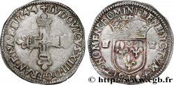 LOUIS XIV LE GRAND OU LE ROI SOLEIL Quart d écu, titulature côté croix 1644 Bayonne