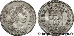 LOUIS XIV  THE SUN KING  Quarante-huitième d’écu à la mèche courte 1644 Paris AU